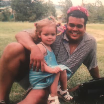 Oliver Maldonado Author Photographed with Daughter at Reinesance Festival