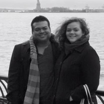 Oliver Maldonado Author Photographed with Daughter in New York City for New years