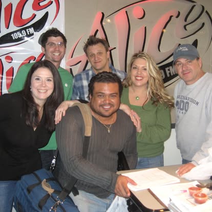 Oliver Maldonado Author pictured with Alice 105.9 Radio Studio