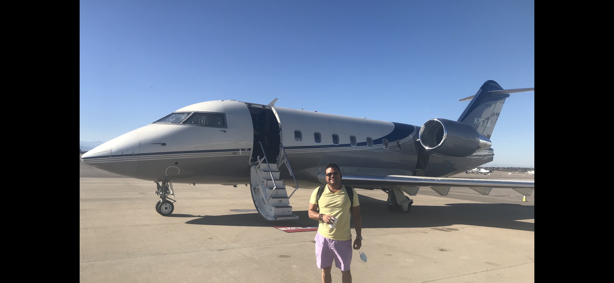 Oliver Maldonado with Private Jet Photo