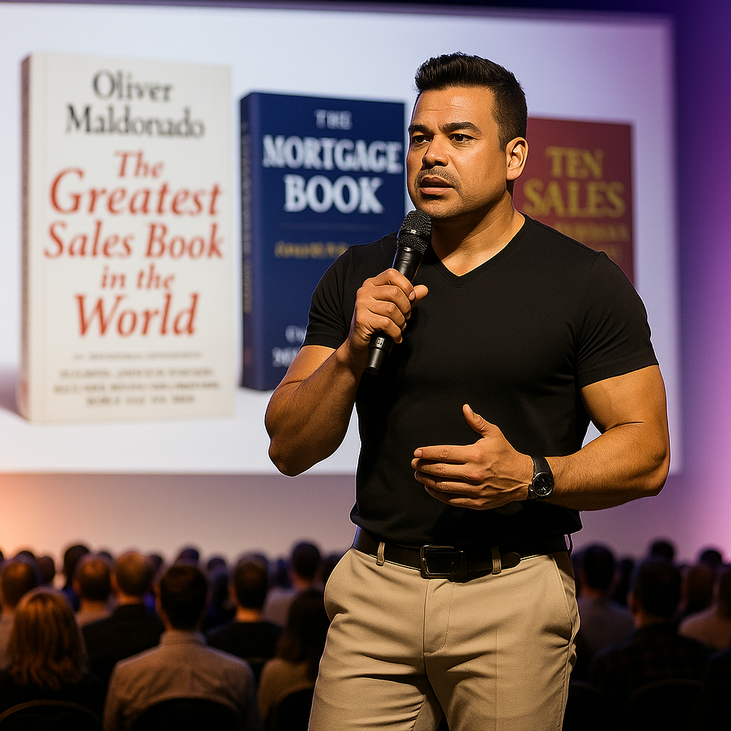 Oliver Maldonado Author Sales photographed on Trainer Business Consultant on Stage