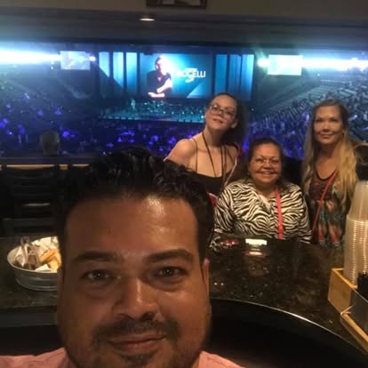 Oliver Maldonado Pictured with Mother & Daughter in Private Suite